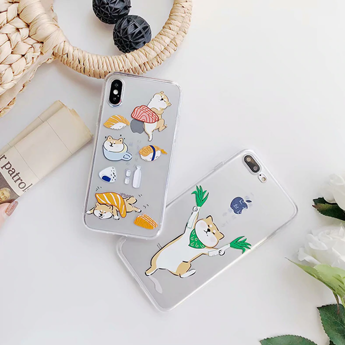 Shiba Planet Clear Silicone iPhone Case